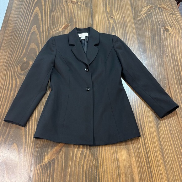 🖤‎ Petite Sophisticate Wool Blazer 🧥 Women's Size 2 Black Classic Career - Picture 1 of 5